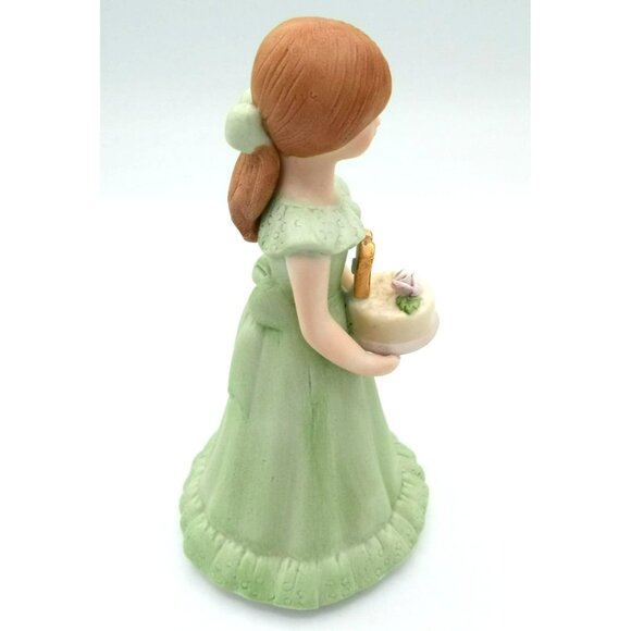 Enesco Growing Up Girls Figure Age 11 Blonde Girl in Green Dress Vintage 5.25 In - Picture 10 of 14